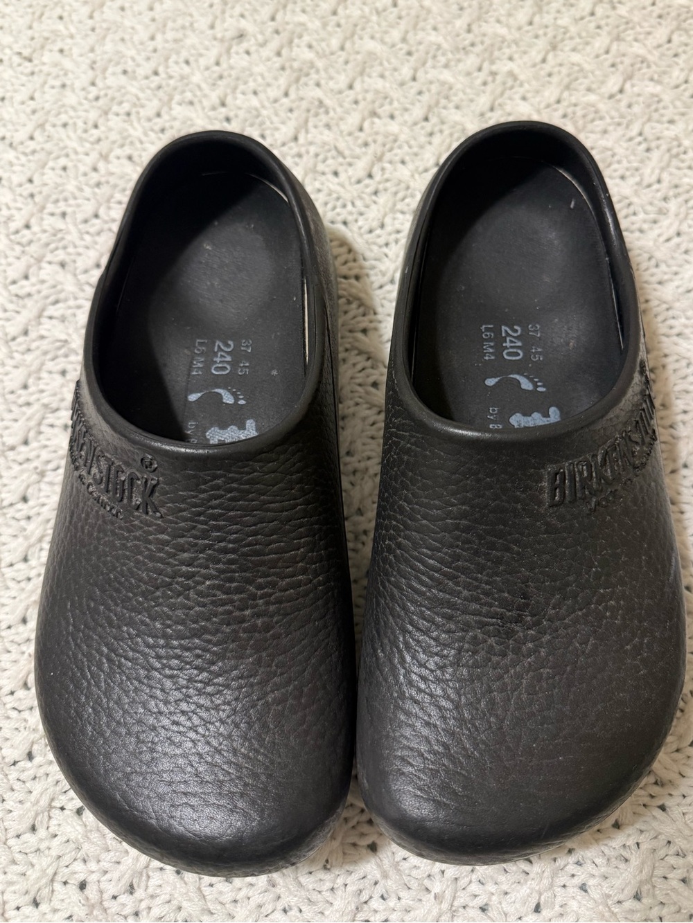 Birkenstock Womens 6 Men’s 4 Black Slip-On EVA Clogs - Picture 1 of 9